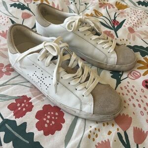 Sam Edelman White and Gray Sneakers